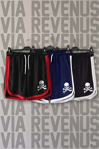 Vordevia Αθλητικά σορτς Unisex Retro Varsity για καθημερινή προπόνηση με στάμ...