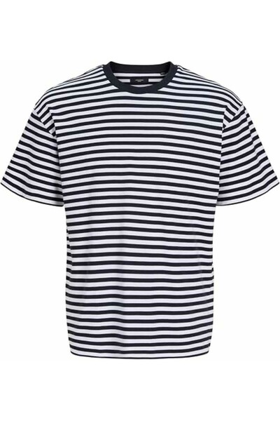 Jack & Jones Ανδρικό μπλουζάκι σε μπλε ναυτικό χρώμα Jprblarush Ss Strıpe Tee...