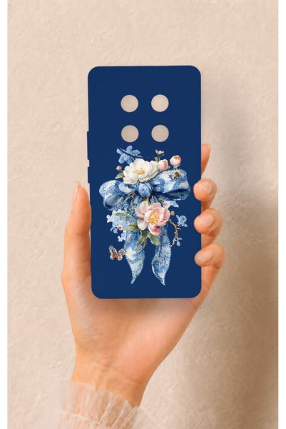 Vip Case حافظة سيليكون متوافقة مع هاتف Honor Magic 7 Lite 5G بنمط زهور وشريط ...