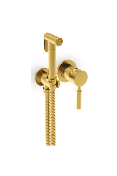 LA TORRE Flush mix Gold Brushed Εντοιχιζόμενος μίκτης με μεταλλικό ντουζάκι+σ...