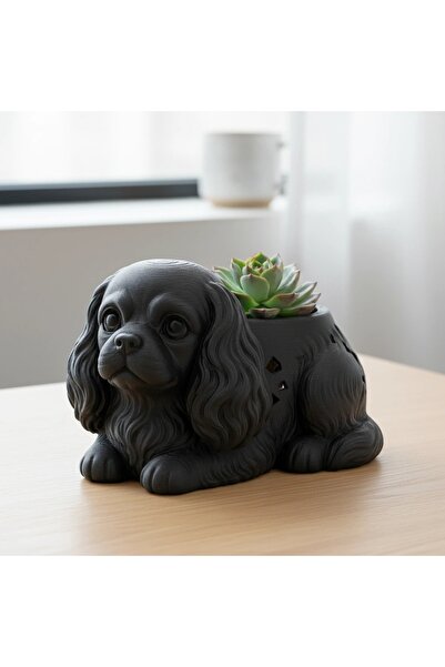 OEM Mini Ghiveci Decorativ Animalut Cavalier King Charles Spaniel Imprimat 3D