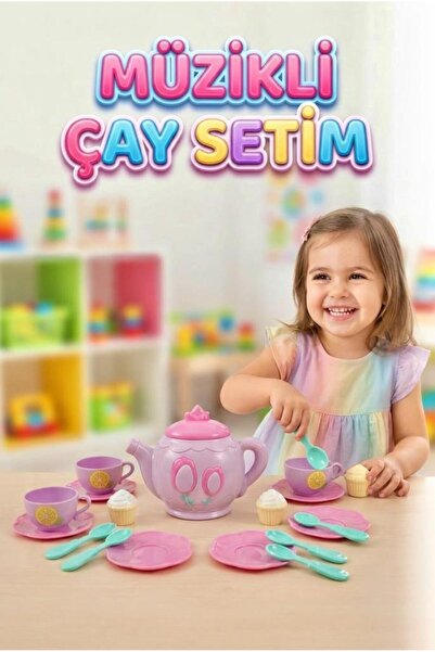 Tıfıl Toys 25 Parça Müzikli Çay Partisi Evcilik Oyun Seti – Eğitici ve Eğlenc...