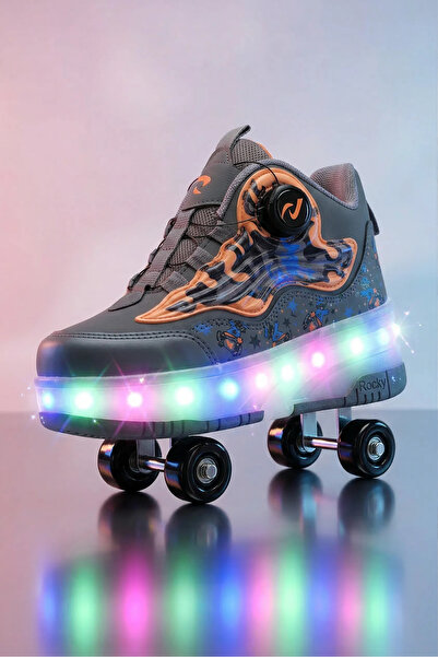 BURUNİ Kız- Erkek Çocuk Patenli Ayakkabı | LED Işıklı Tekerlekli Spor Sneaker