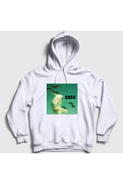 Presmono Unisex White the Science of Things Rock Bush Hooded Sweatshirt 614603Tt