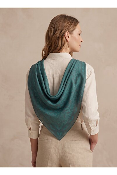 tuaipek Lumivera Desen 94X94Cm Viscose Modal Scarf