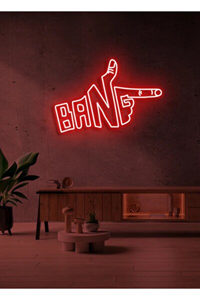 NEON TABELACIM BANG Yazılı ve Şekilli Neon Tabela