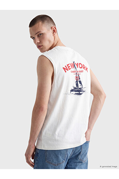 LC Waikiki Xside crew neck new york print men's sleeveless t-shirt