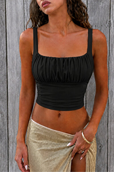 World Fashion Trends Front Tie Crop Top Blouse
