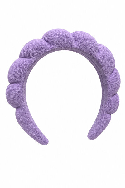Jack Ferrero Purple Fluffy Cloud Design Face Wash and Makeup Hair Band with T...