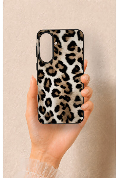Vip Case Samsung A57 Uyumlu Leopar Derisi Desenli Silikon Kılıf