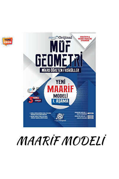 Orijinal Yayınları 2028 Orijinal Mikro TYT Geometri Maarif Model 1. Aşama Mik...
