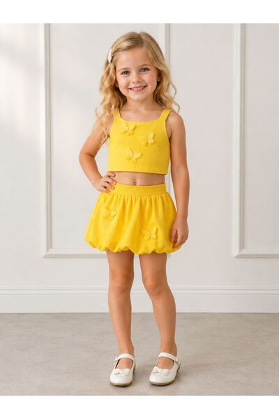 RAPAPA Girl's Butterfly Appliqué Set 11516