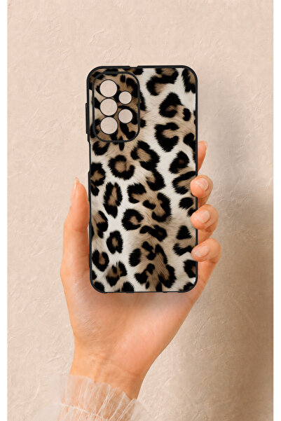 Vip Case Samsung A23 Uyumlu Leopar Derisi Desenli Silikon Kılıf