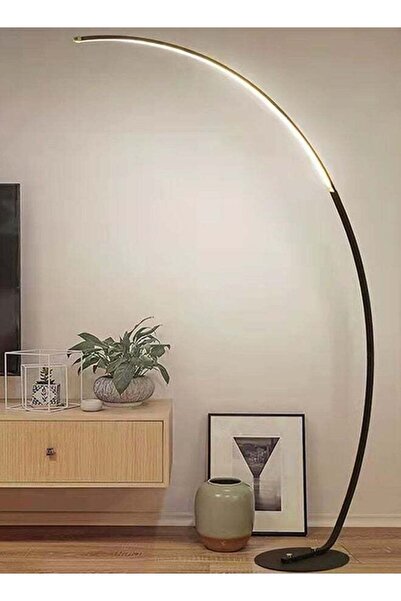 Fashionhome مصباح أرضي LED عصري بتصميم ثلاثي الإضاءة، إطار منحني أنيق، إضاءة ...