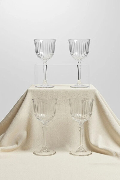 Paşabahçe Joy Stemware 4-Piece 170 Cc Glass Stemmed Goblet |   Elegant Bevera...