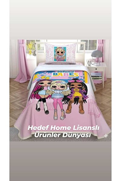 Taç Lisanslı Lol Surprıse Omg Tek Kişilik Pike Takımı(120X200 Fitted Çarşaflı)