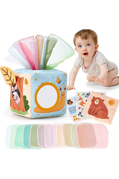 Generic Tissue Box Toy for Babies 6-12 Months, Montessori Sensory Toys for 1 ...