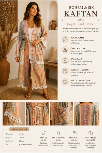 DİBA CONCEPT Bohem Kaftan