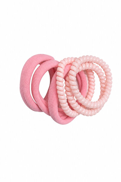 Jack Ferrero Set de elastice și agrafe de păr spiralate de culoare roz - Eleg...