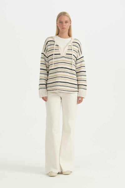 Nihan Cotton Knitwear Tunic - Ecru