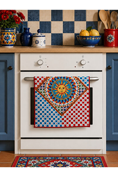 Skhome Decorative Digital Printed Fabric Oven Cover and Ornament Kitchen Deco...