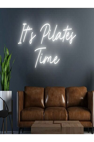 NEON TABELACIM It's Pilates Time Yazılı Neon Tabela