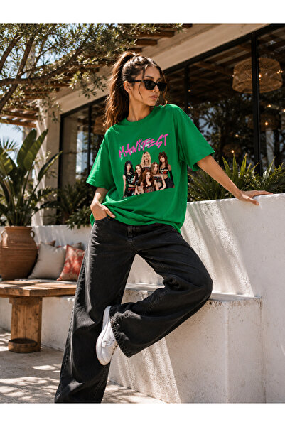MASİON VESSAİRE Manifest Pink Text Girls Printed Children's Summer T-Shirt Co...