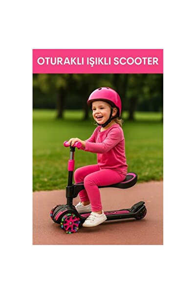 Empressco Işıklı 3 Tekerlekli Oturaklı Scooter, Eğlence ve Güvenle Kullanım