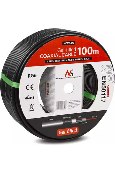 Maclean Energy Cablu Coaxial 100m (MCTV-477) 1 buc.