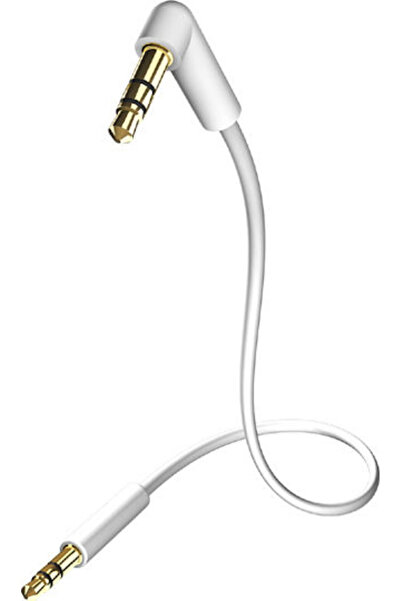İnakustik Cablu Jack 3.5mm - 3.5mm tată la 3.5mm tată, Alb, 1.5m, cu terminal...