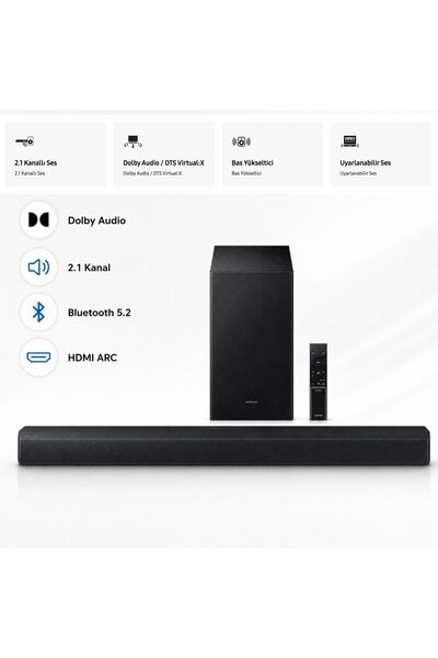 Samsung Bluetooth 300Waat 2.1 Kanal Soundbar & Ev Sinema Sistemi Bluetooth+HD...