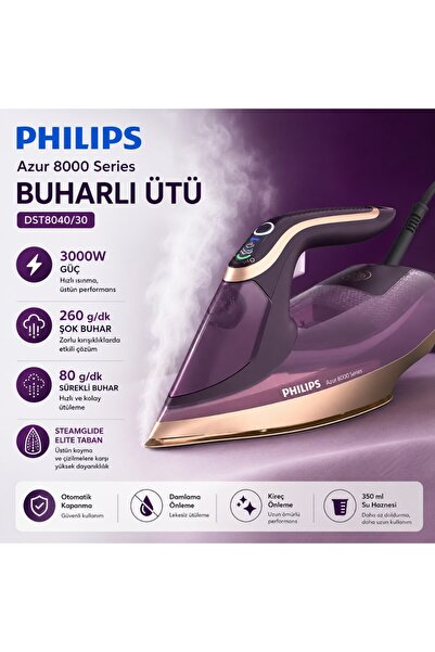 Philips Azur 3000w Buhar Utu Otomatik Kapanma Kireç Önleme