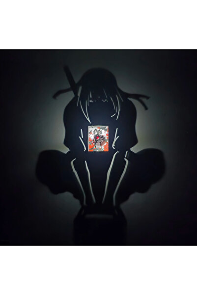 3Devat Naruto Itachi Uchiha LED Gölge Lambası - Akatsuki 3D Baskı Projeksiyon...
