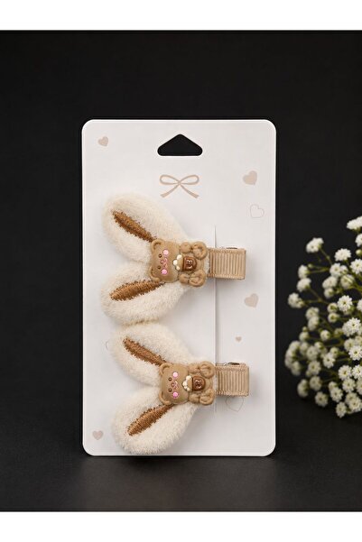 Vipfoni 2-piece teddy bear hair clip set