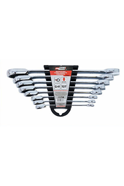 AwTools Set de poligoane germane cu dimensiuni de la 8mm la 19mm, 8 bucăți. C...