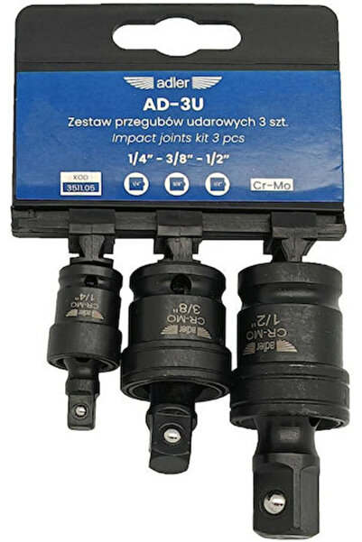 adler Set de chei tubulare de impact 3 piese