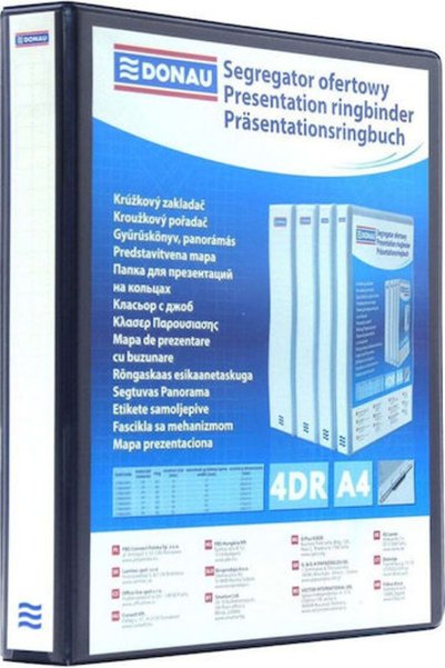 donau Dosar cu 4 inele A4 30mm Negru 2788304pl-01