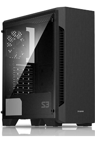 Zalman Carcasă PC S3 TG Gaming Midi Tower cu fereastră laterală, negru