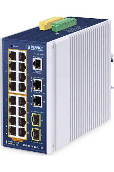 Planet Διαχειριζόμενος Διακόπτης L2 PoE Plus με 16 Θύρες Ethernet Gigabit (1G...