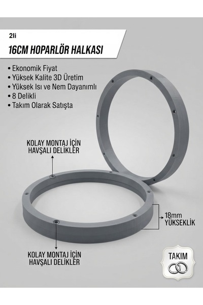 nilestrem 4 Adet Ekonomik Universal 16cm Hoparlör kasnak halka takozu