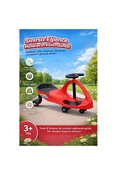 Empressco Kırmızı Swing Car Karınca Kaykay ile Eğlence Dolu Anlar