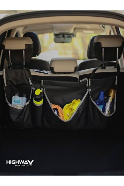 HIGHWAY Backseat Hanging Car Trunk Organizer - Heavy Duty Space Saving Storag...