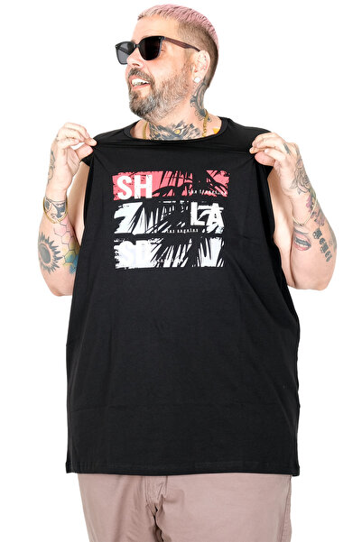 ModeXL Mode XL Large Size Athlete Printed Sandıego U26013 Black