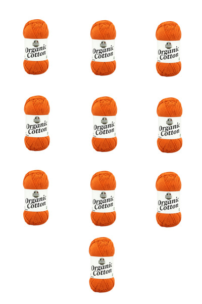 Etrofil 10 Pieces of Organic Cotton (72290) Orange 100% Organic Cotton Amigur...
