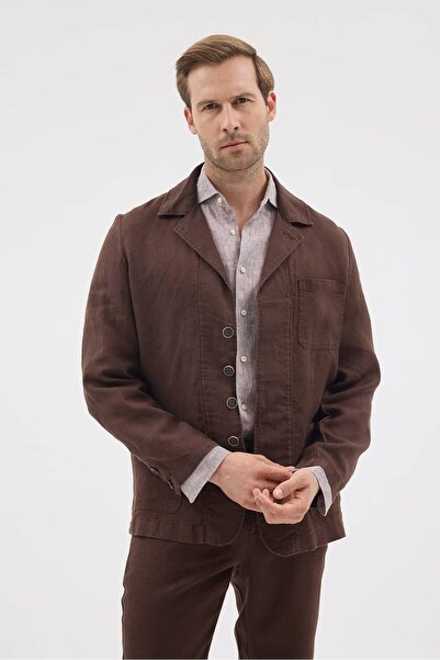 Paşahan 100% Linen Men's Jacket