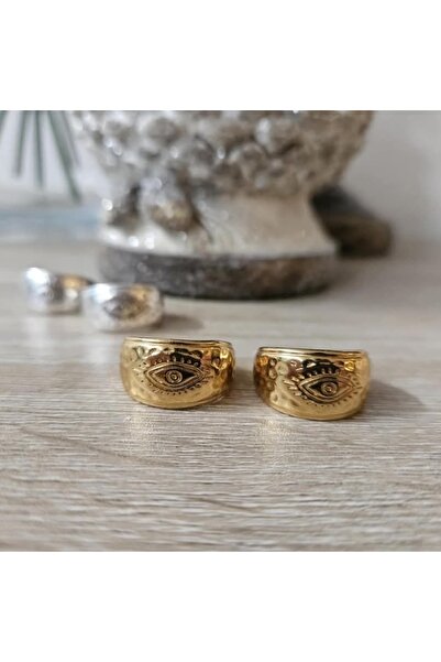 Handmade Χρυσό δαχτυλίδι με μάτι