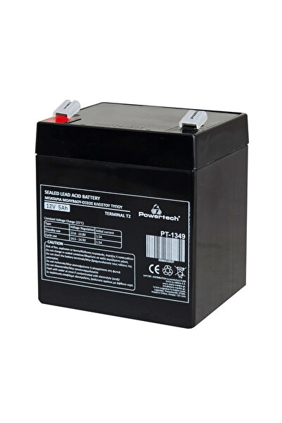 POWERTECH μπαταρία μολύβδου PT-1349, 12V 5Ah, T2