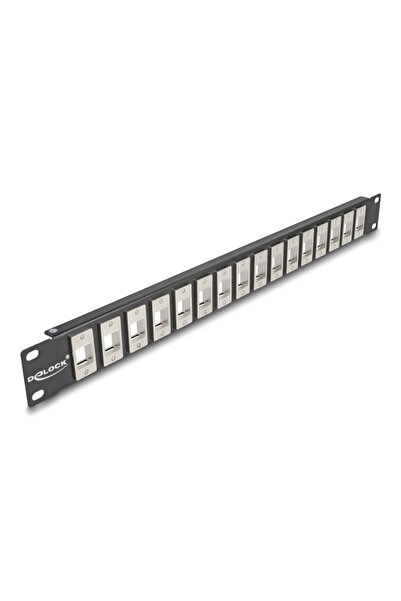 DELOCK Keystone patch panel 66758, 19& # 34;/1U, 16 θύρες, μαύρο