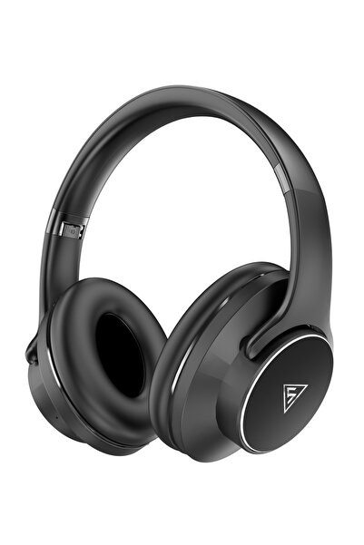 DOQAUS headphones DESIGN 1, ασύρματα & ενσύρματα, Φ40mm, 600mAh, μαύρα