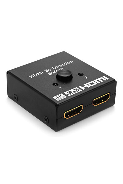 POWERTECH HDMI switch CAB-H112, 2 σε 1, 4K, bidirectional, μαύρο
